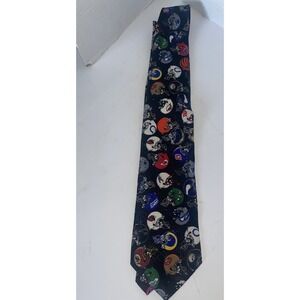 Vintage NFL Helmets Neck Tie By Team NFL 100% Silk All Over Print AFC & NFC